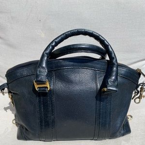 HCL leather satchel handbag